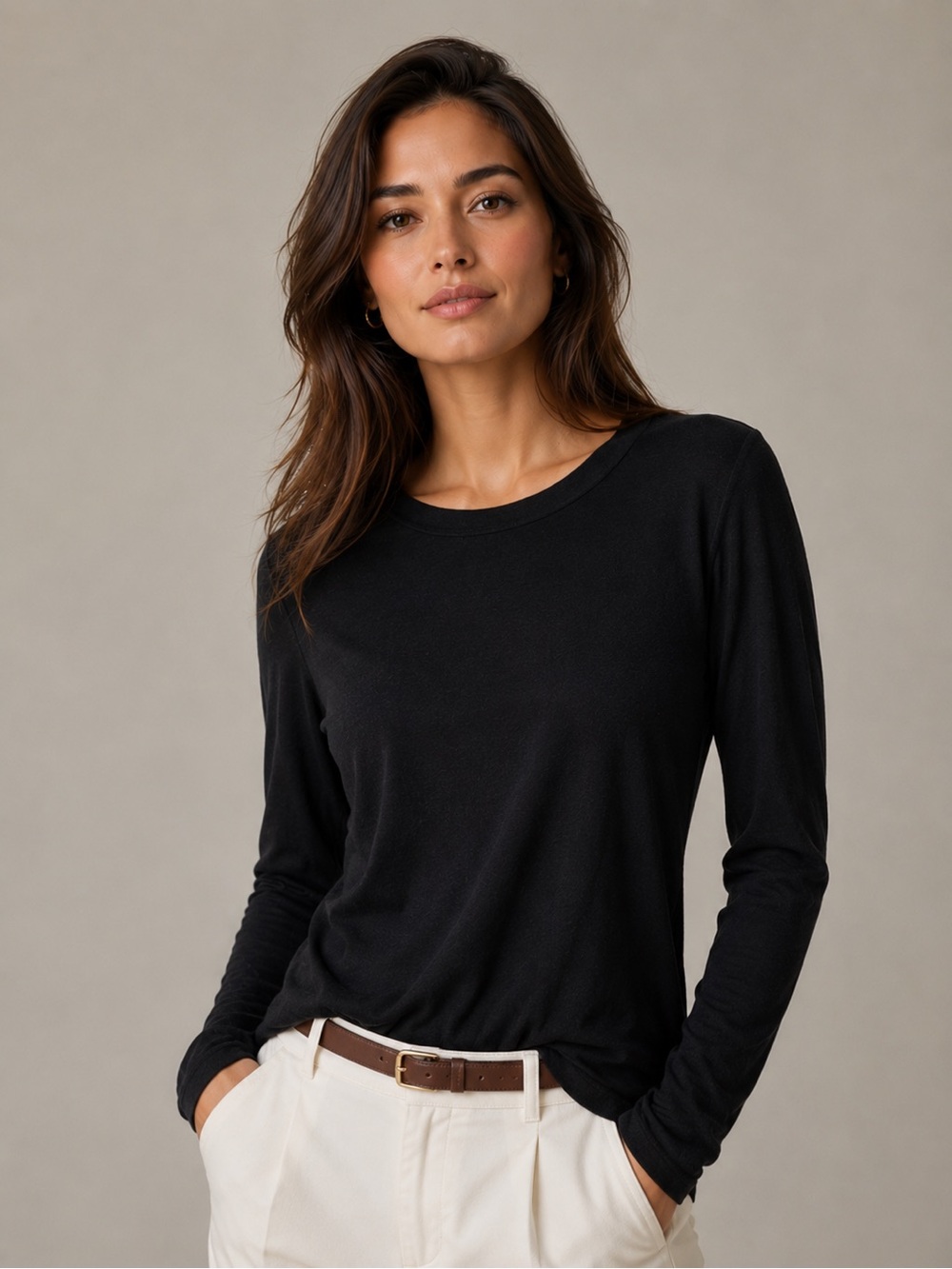 J. Crew Black 100% Cashmere Crewneck Sweater